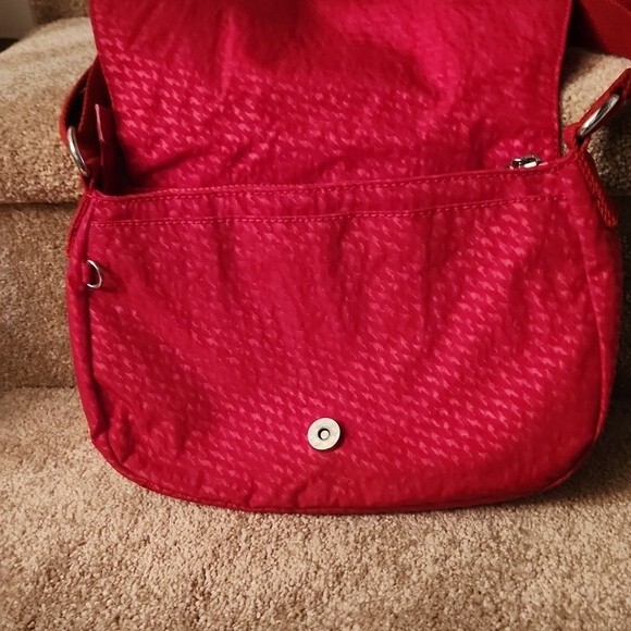 Kipling Red Crossbody Messenger Bag - Picture 3 of 9